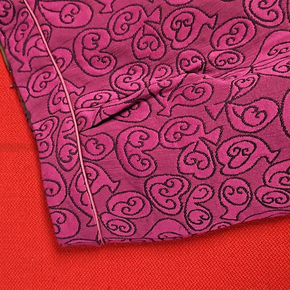 Anthropologie HD in Paris purple black abstract lined skirt size 4 pockets EUC - Picture 9 of 9